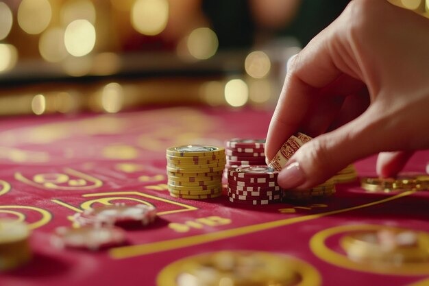 Pretty Gaming baccarat table interface on stim with bet placement and payoff display